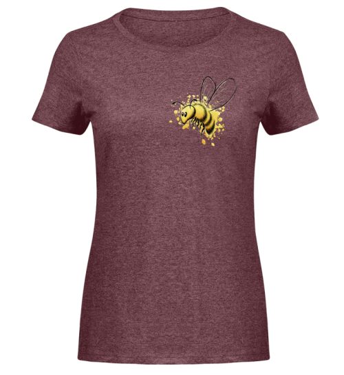Lässige kleine Honig-Biene - Damen Melange Shirt-6805