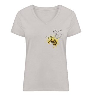 Lässige kleine Honig-Biene - Damen Premium Organic V-Neck T-Shirt ST/ST-7163