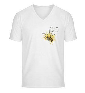 Lässige kleine Honig-Biene - Herren Premium Organic V-Neck Shirt ST/ST-3