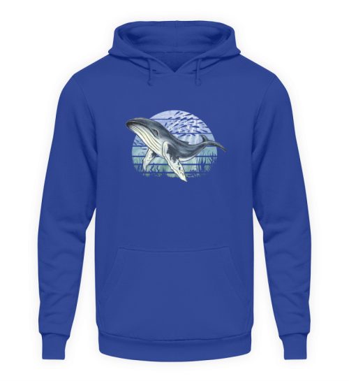 Retro Unterwasser Buckelwal - Unisex Kapuzenpullover Hoodie-668