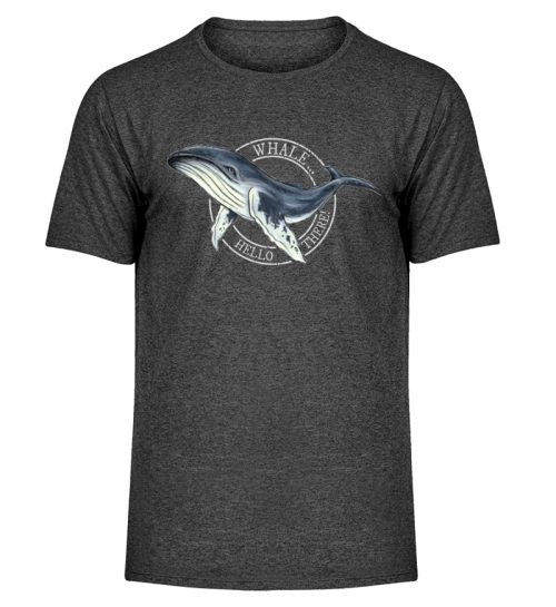 Whale, Hello There | Buckelwal - Herren Melange Shirt-6808