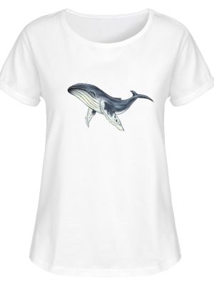 Tiefsee Ozean-Riese Buckelwal - Damen RollUp Shirt-3