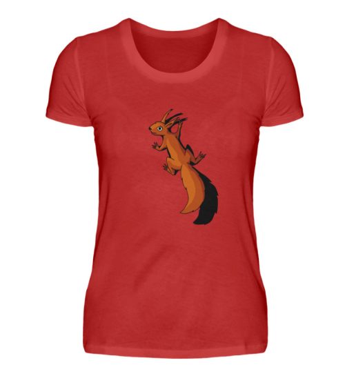 Süßes Eichhörnchen klettert - Damen Premiumshirt-4