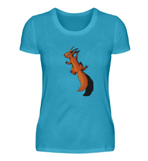 Süßes Eichhörnchen klettert - Damen Premiumshirt-3175