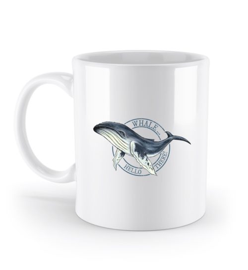 Whale, Hello There | Buckelwal - Standard Tasse-3