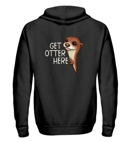 Get Otter Here | Lustiger Otter Kalauer - Zip-Hoodie-16