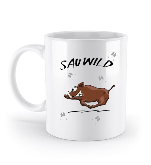 Sauwild Wildsau | witzige Wildschwein Tasse - Standard Tasse-3