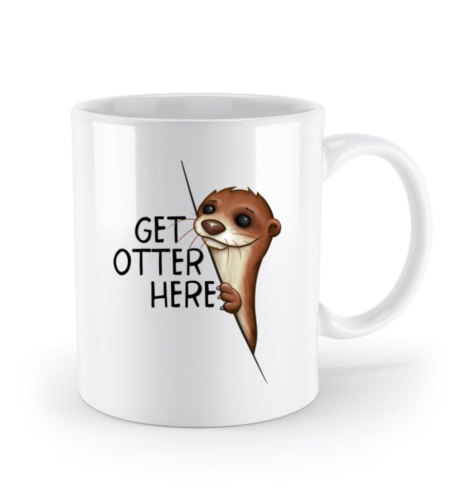 Get Otter Here Fischotter Kalauer - Standard Tasse - WaldMonster