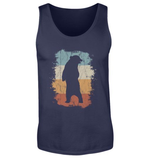 Retro Bären-Silhouette - Herren Tanktop-198