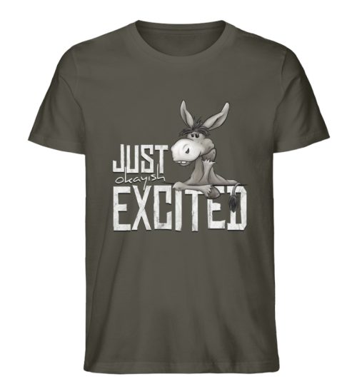 Just Okay-Ish Excited | Esel - Herren Premium Organic Shirt-7151