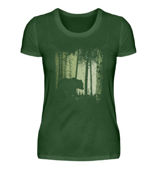 Braunbär im Zwielicht Wald - Damen Premiumshirt-2936