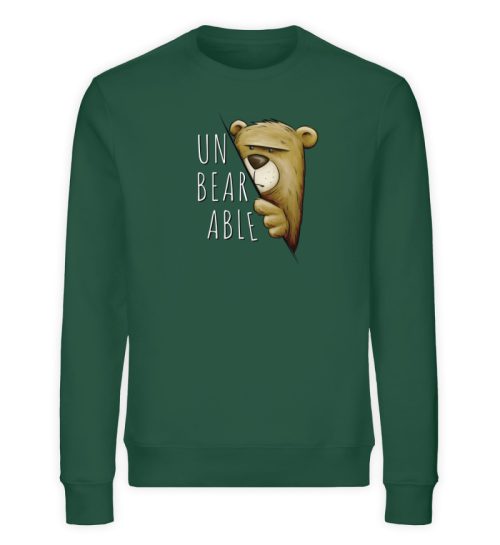 Unbearable - Unerträglich Bär - Unisex Organic Sweatshirt-6891