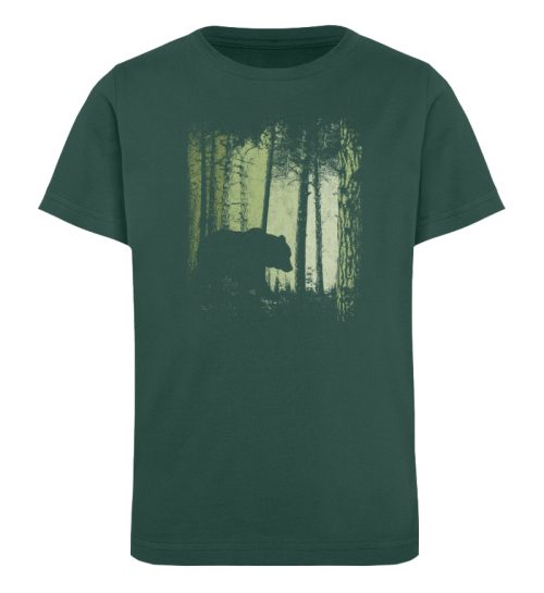 Braunbär im Zwielicht Wald - Kinder Organic T-Shirt-7112