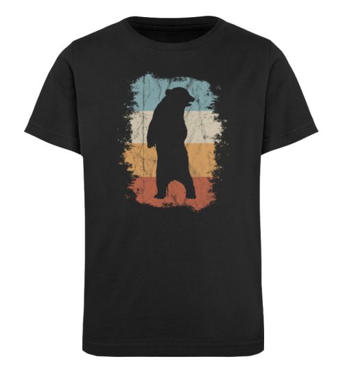 Retro Bären-Silhouette - Kinder Organic T-Shirt-16