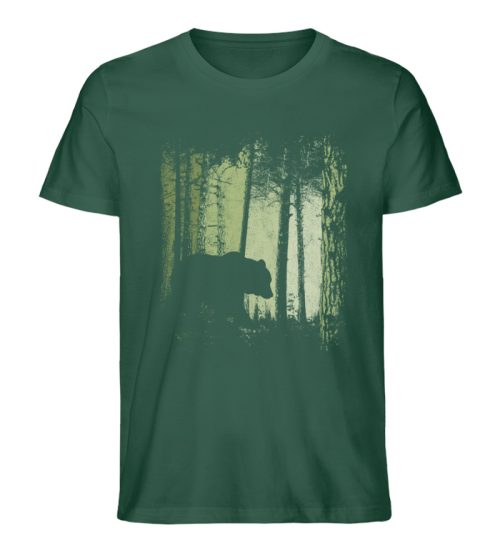 Braunbär im Zwielicht Wald - Herren Premium Organic Shirt-6891