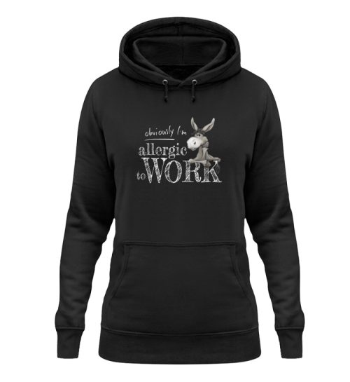 Allergisch gegen Arbeit - Esel - Damen Hoodie-1624