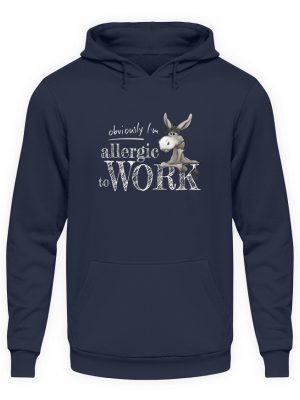 Allergisch gegen Arbeit - Esel - Unisex Kapuzenpullover Hoodie-1698