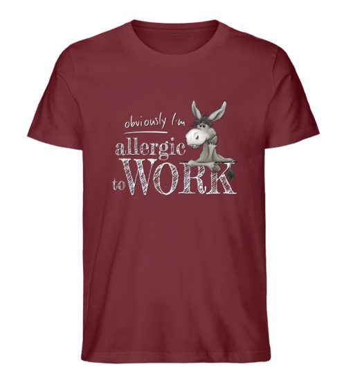 Allergisch gegen Arbeit - Esel - Herren Premium Organic Shirt-6883