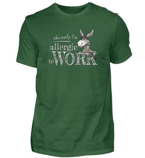 Allergisch gegen Arbeit - Esel - Herren Shirt-833