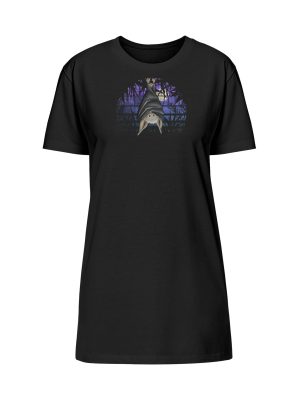 Fledermaus in blauer Nacht - Organic T-Shirt Kleid ST/ST-16