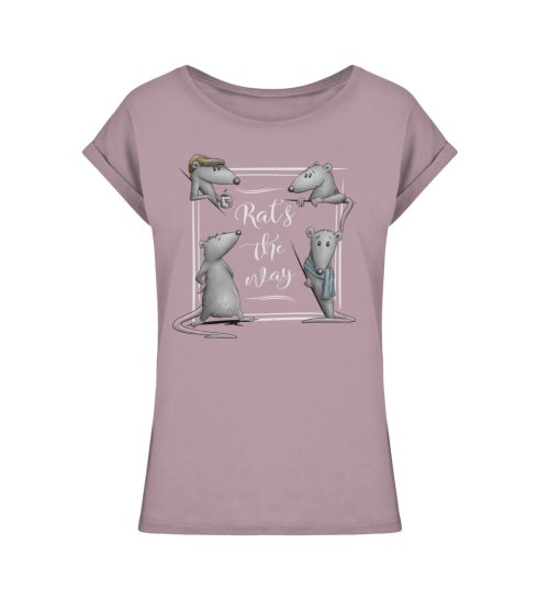 Rat’s The Way Kaffeehaus Ratten - Ladies Extended Shoulder Tee-7223