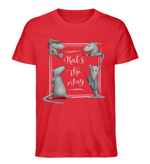 Rat’s The Way Kaffeehaus Ratten - Herren Premium Organic Shirt-6882