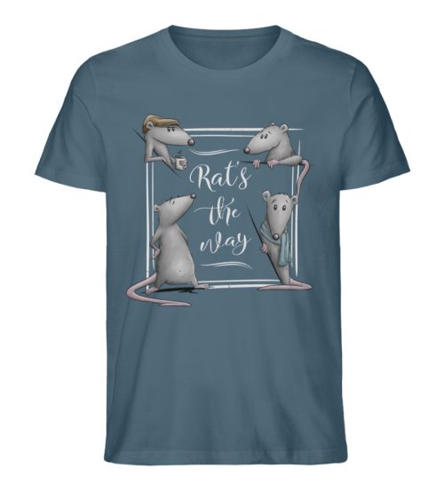 Rat’s The Way Kaffeehaus Ratten - Herren Premium Organic Shirt-6895