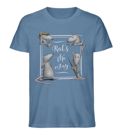 Rat’s The Way Kaffeehaus Ratten - Herren Premium Organic Shirt-6897