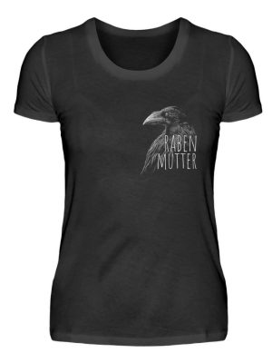 Rabenmutter schwarze Krähe Rabe - Damen Premiumshirt-16