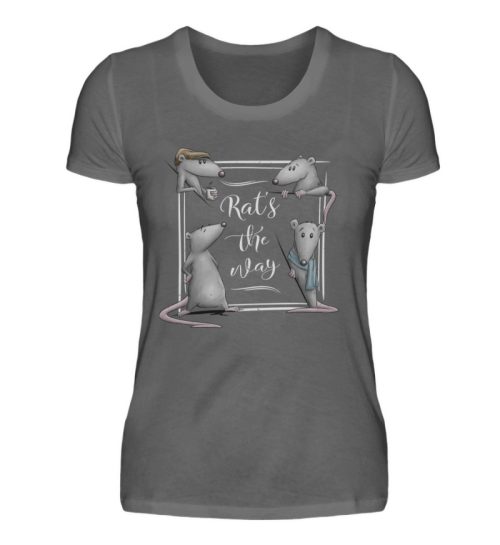 Rat’s The Way Kaffeehaus Ratten - Damen Premiumshirt-627