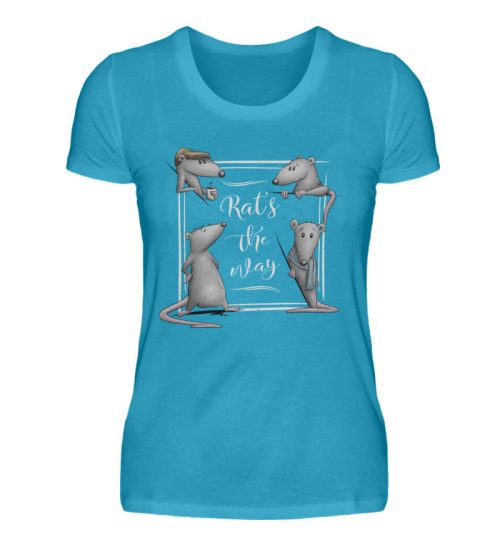 Rat’s The Way Kaffeehaus Ratten - Damen Premiumshirt-3175