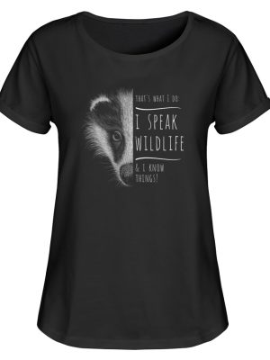 I Speak Wildlife And I Know Things! - Damen RollUp Shirt-16