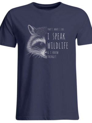 I Speak Wildlife And I Know Waschbär - Übergrößenshirt-198
