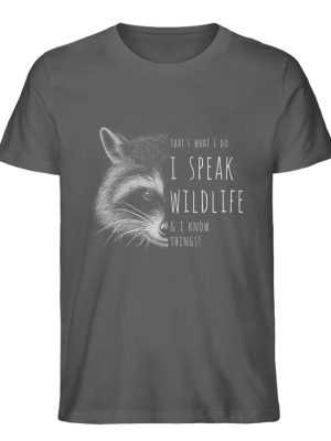 I Speak Wildlife And I Know Waschbär - Herren Premium Organic Shirt-6896