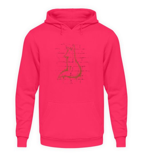 Street Art Fuchs Silhouette - Unisex Kapuzenpullover Hoodie-1610