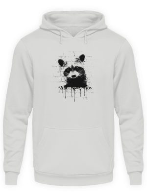 Funky Street Art Waschbär - Unisex Kapuzenpullover Hoodie-23