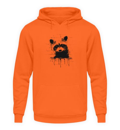 Funky Street Art Waschbär - Unisex Kapuzenpullover Hoodie-1692