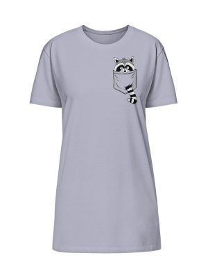 Waschbär in Deiner Tasche - Organic T-Shirt Kleid ST/ST-7170