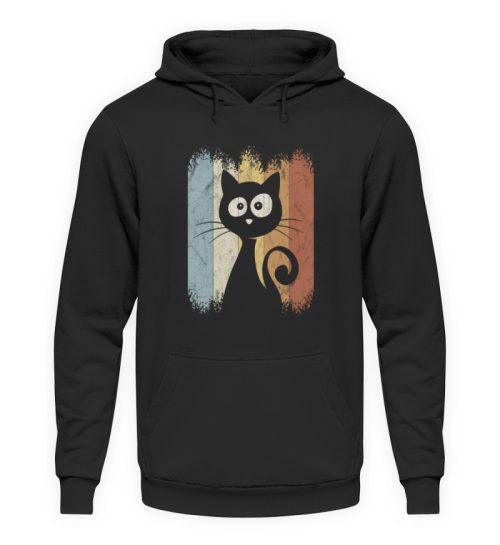 Retro Katze Silhouette - Unisex Kapuzenpullover Hoodie-639