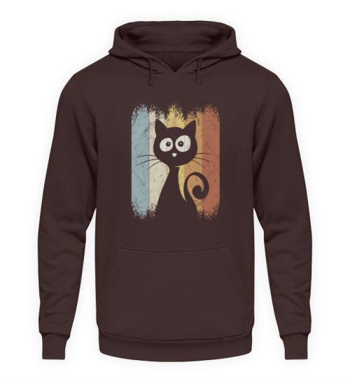 Retro Katze Silhouette - Unisex Kapuzenpullover Hoodie-1604