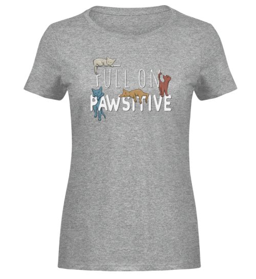 Full On Pawsitive! Gechillte Katzen - Damen Melange Shirt-6807