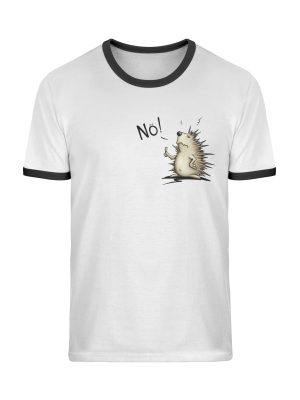 Nö! Grummeliger Igel - Unisex Organic Ringer T-Shirt-7124