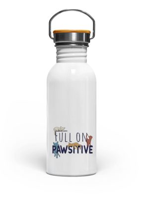 Full On Pawsitive! Gechillte Katzen - Edelstahl Trinkflasche-3