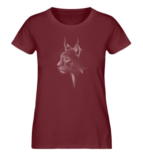 Luchs Kritzelkunst Wildkatze Illustration - Damen Premium Organic Shirt-6883