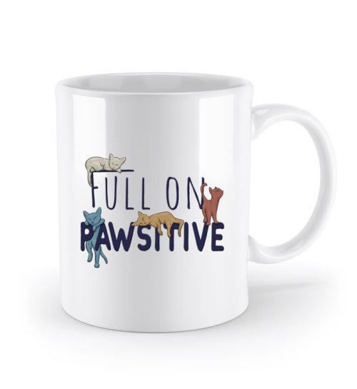Full On Pawsitive! Gechillte Katzen - Standard Tasse-3