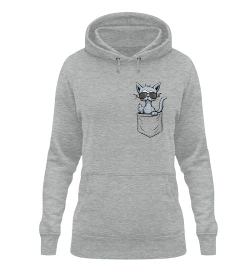 Mittelfinger Katze in der Tasche - Damen Hoodie-6807