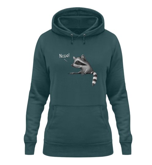 Nope! Frecher verwegener Waschbär - Damen Hoodie-1461