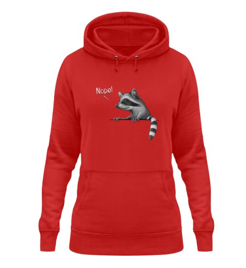 Nope! Frecher verwegener Waschbär - Damen Hoodie-1565