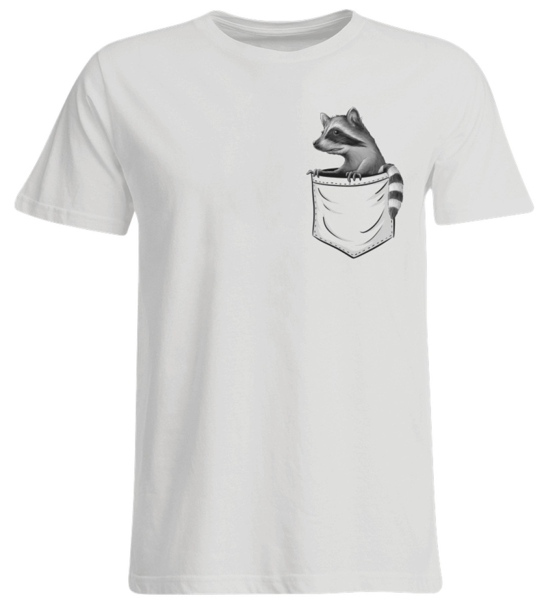 Lässiger Waschbär In Deiner Tasche - Übergrößenshirt-1053