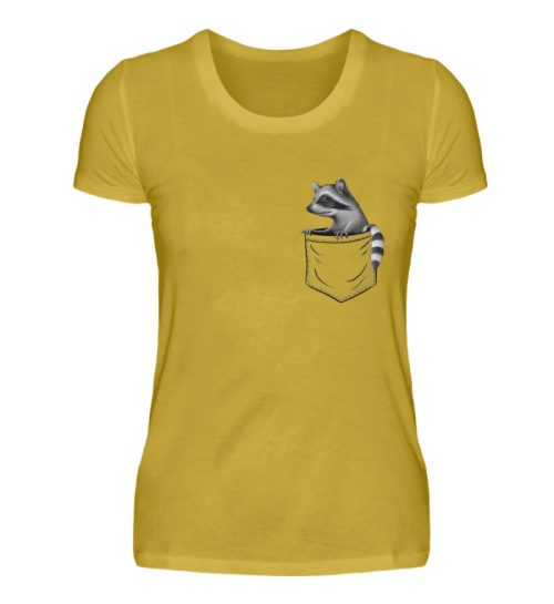 Lässiger Waschbär In Deiner Tasche - Damen Premiumshirt-2980